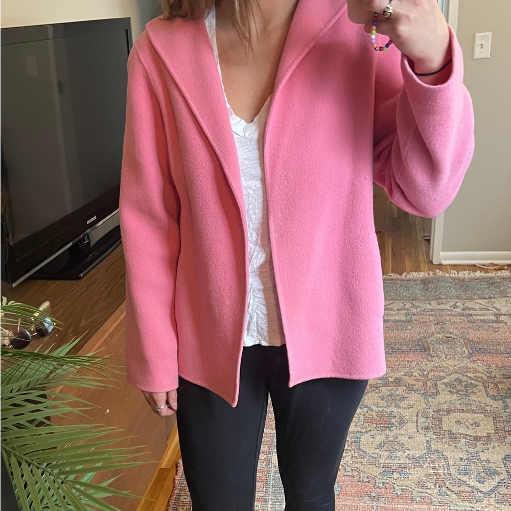 Eileen Fisher Pink Wool/Cashmere Blend Coat 💖